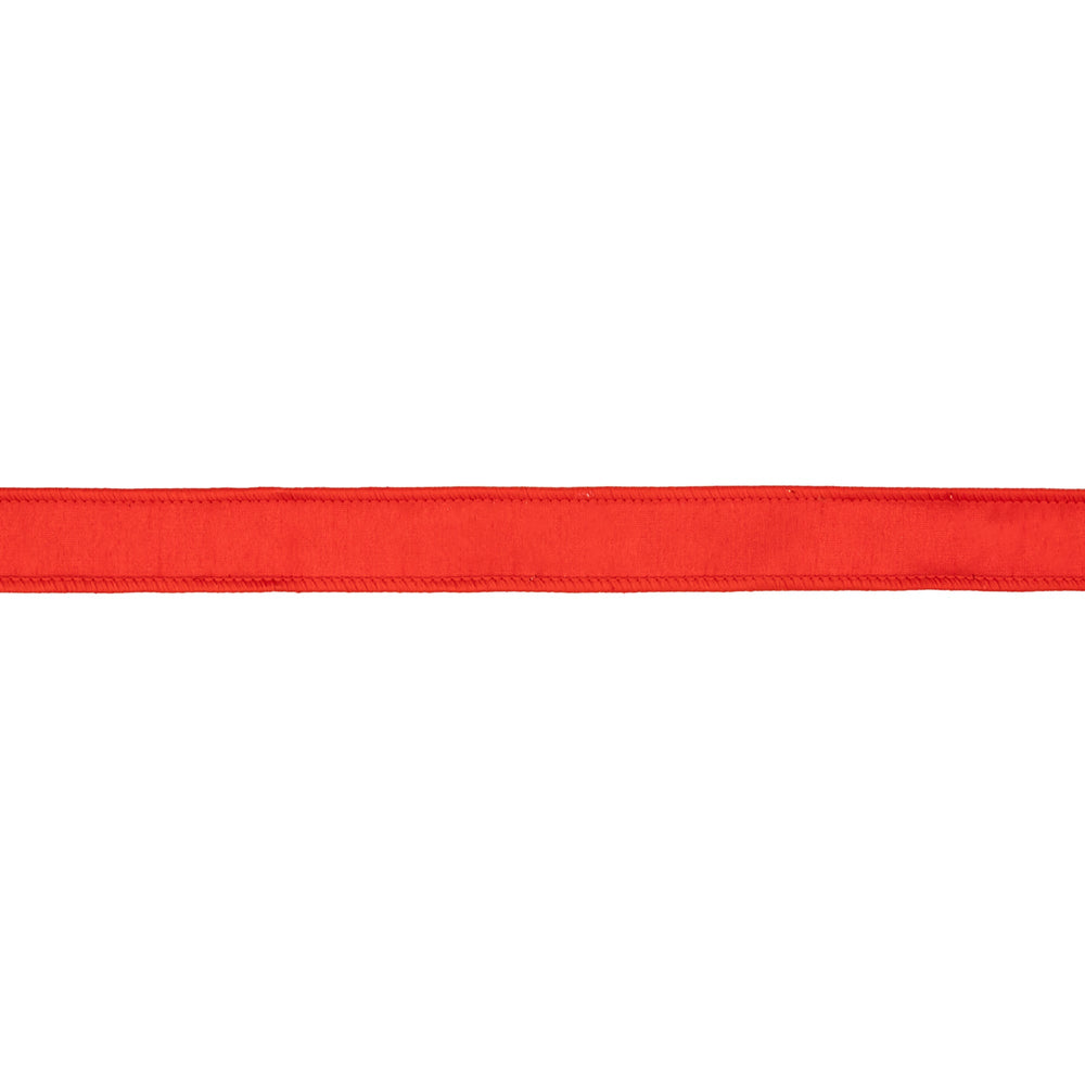 Red with Metallic Fused Backing Wired Dupioni Ribbon - 1" - Greenery MarketWired Ribbon9122W-250-25E