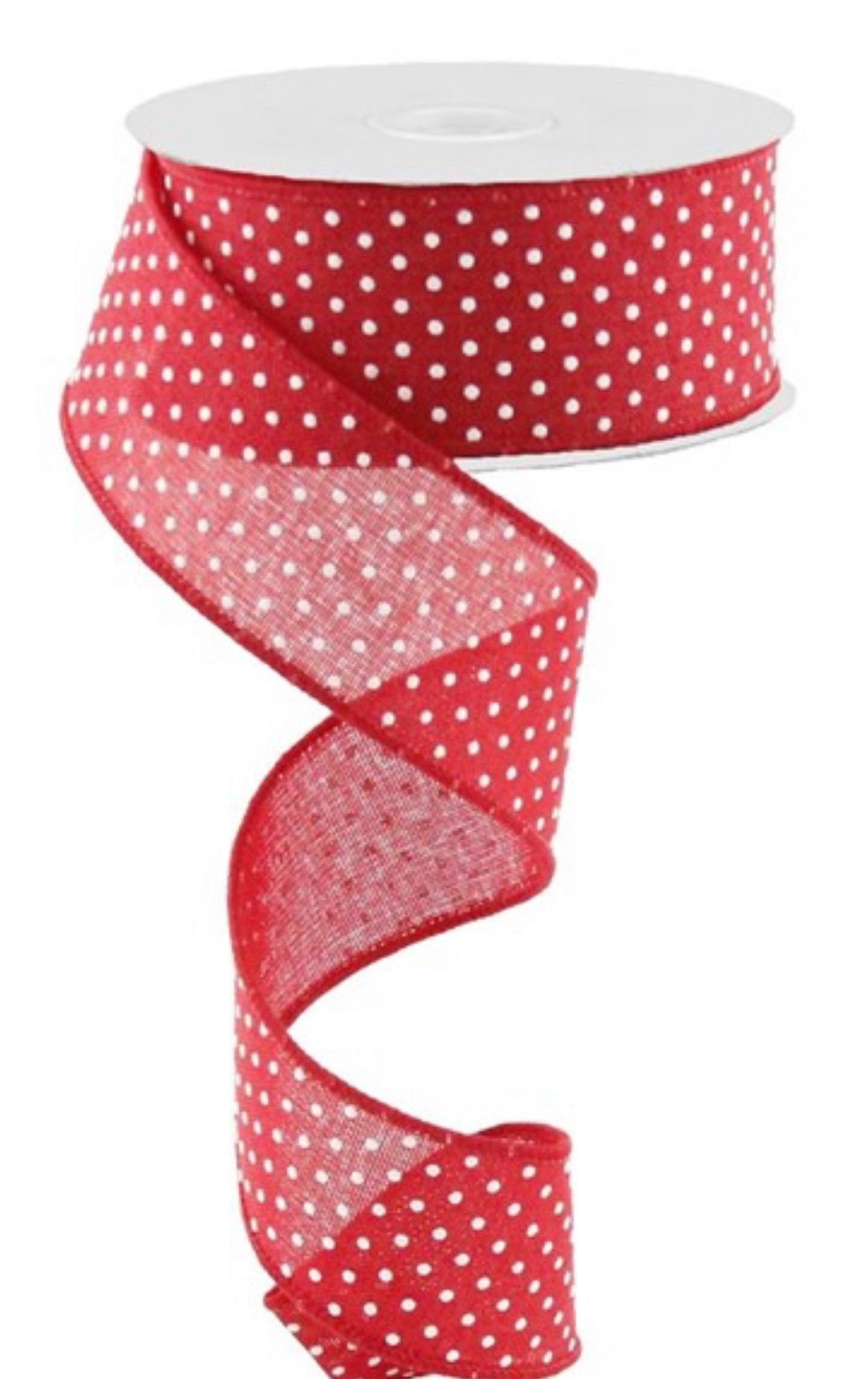 Red with white raised dots ribbon 1.5