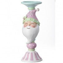 Resin candy Santa candleholder - pink mint - Greenery MarketHome decorMTX69038