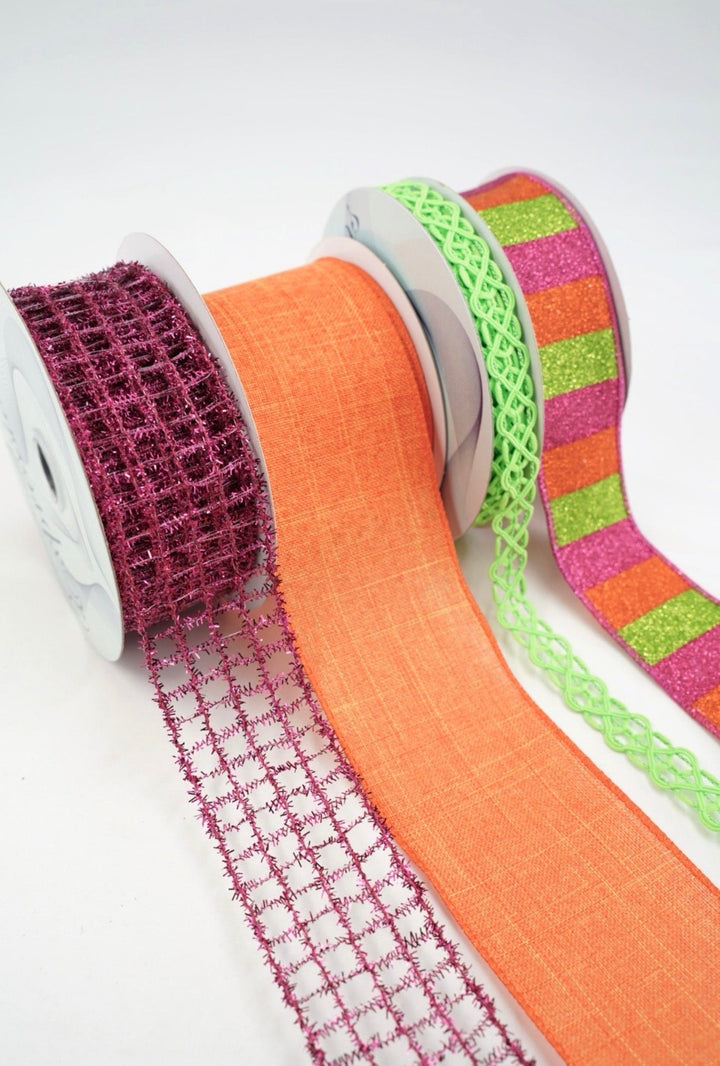Ribbon Bow Bundle - Pink Halloween x 4 ribbons - Greenery MarketRibbons & Trim