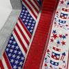 Royal blue and red firecracker Patriotic bow bundle x 4 ribbons - Greenery MarketWired ribbonFirecrackerx4