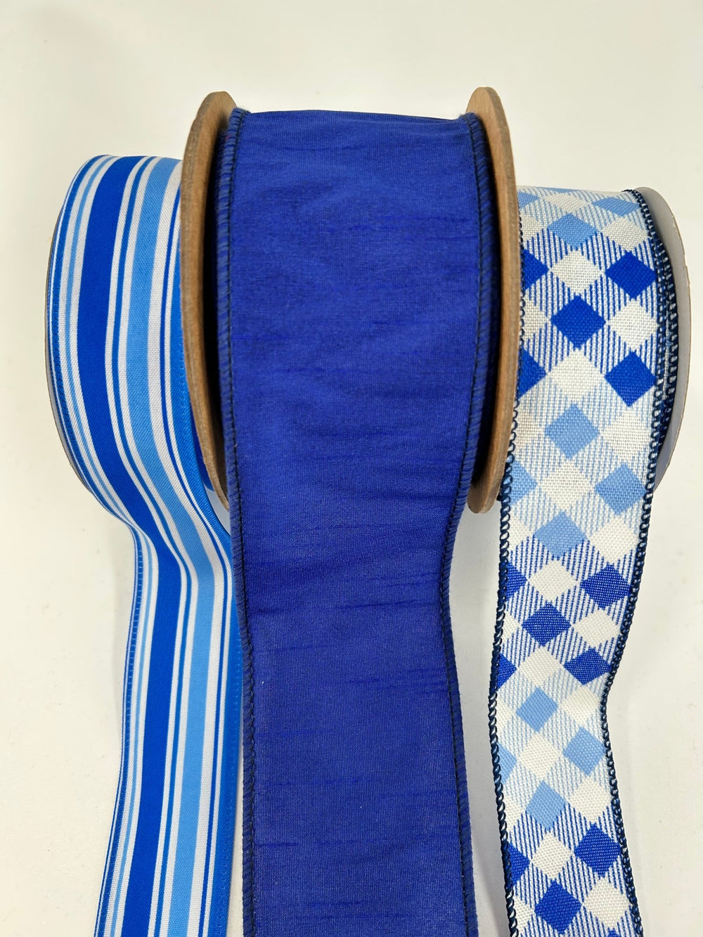 Royal Blue Bow Bundle x 3 wired ribbons - Greenery MarketWired ribbonRoyalBx3