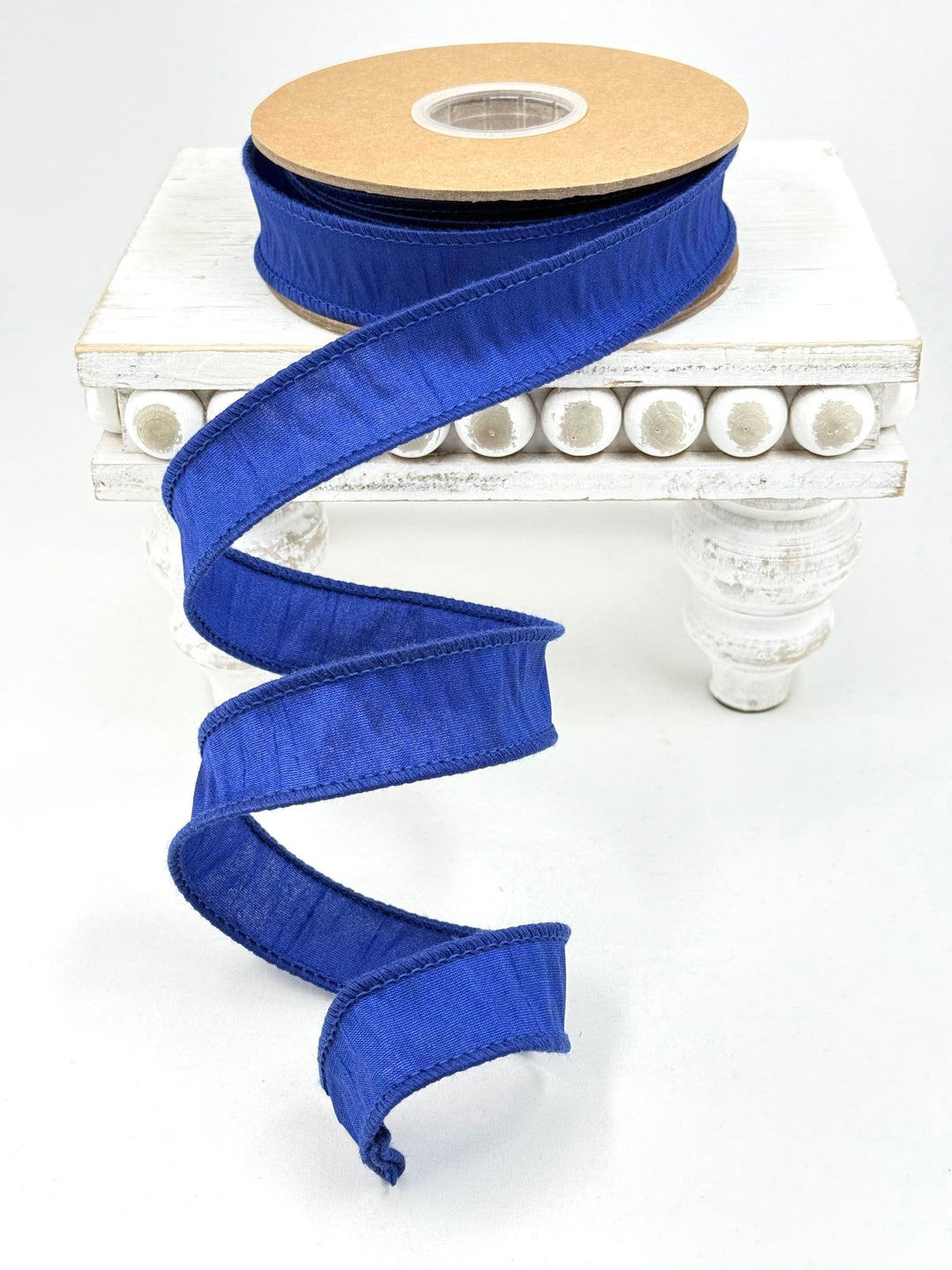 Royal Blue Dupioni Wired Ribbon 1" - Greenery MarketWired Ribbon9100W-350-25E