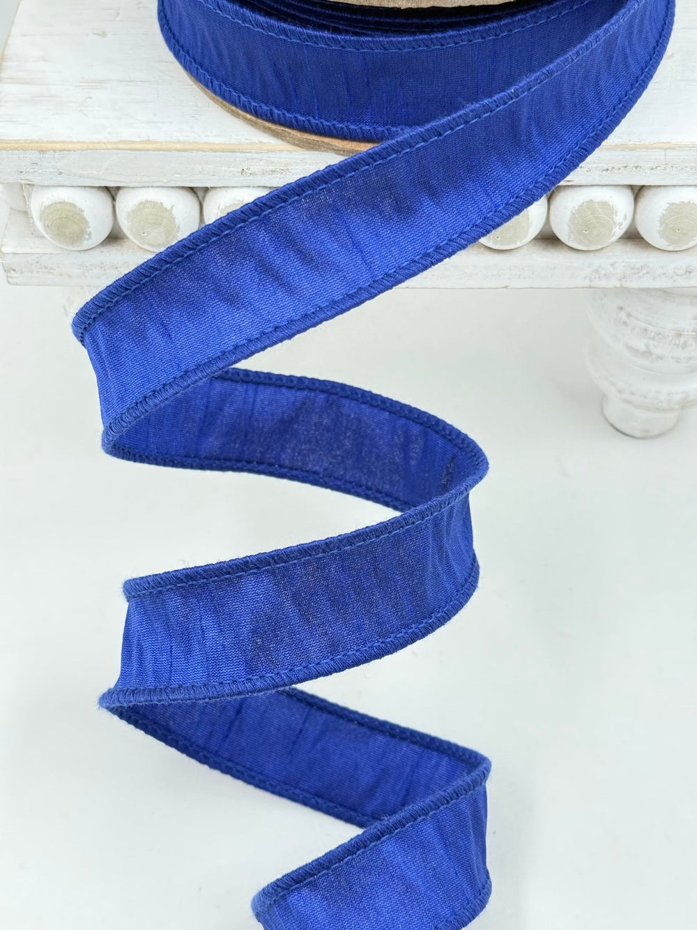 Royal Blue Dupioni Wired Ribbon 1" - Greenery MarketWired Ribbon9100W-350-25E