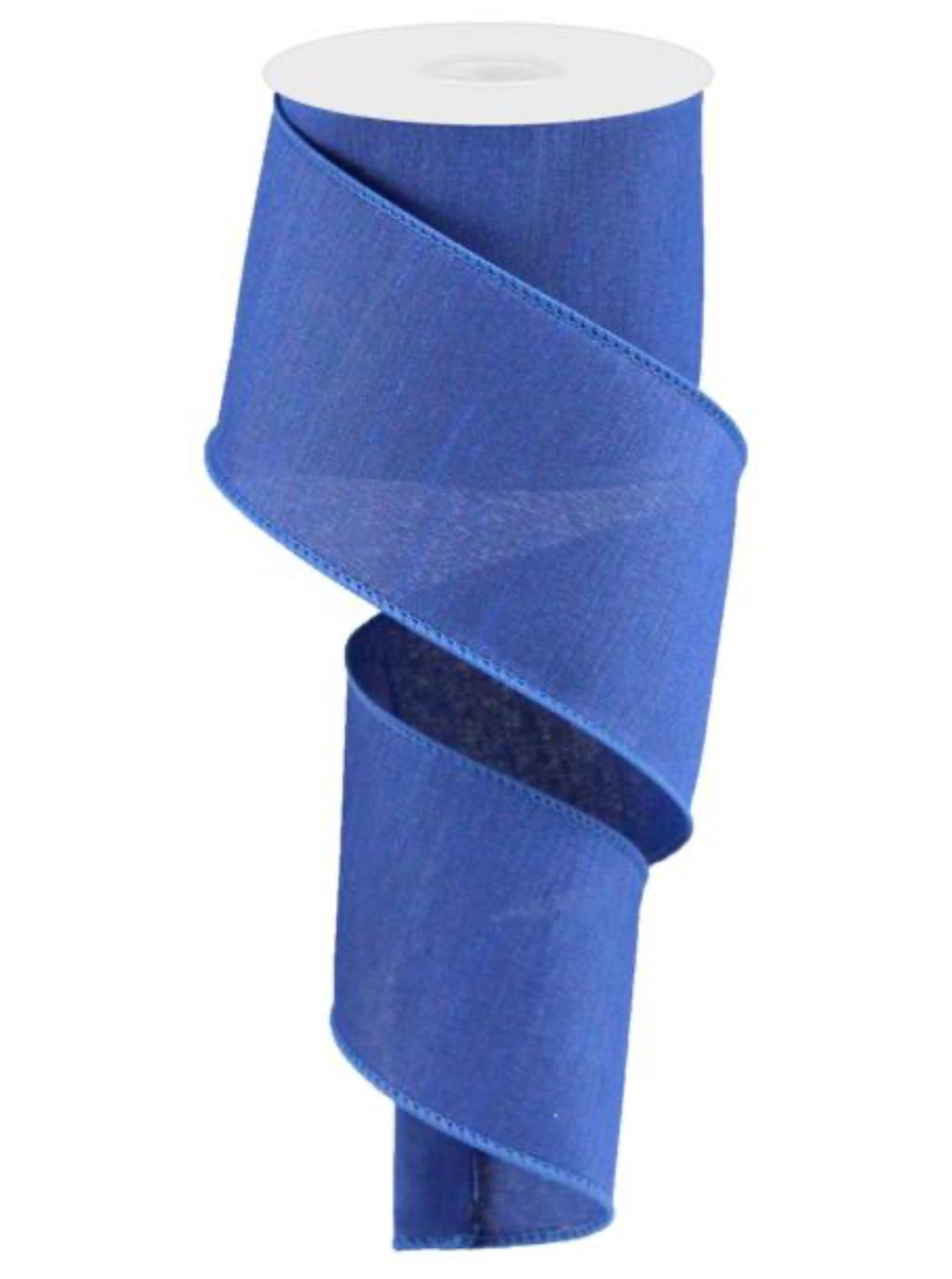 Royal blue faux dupioni Solid 2.5” - Greenery MarketWired ribbonRD110525
