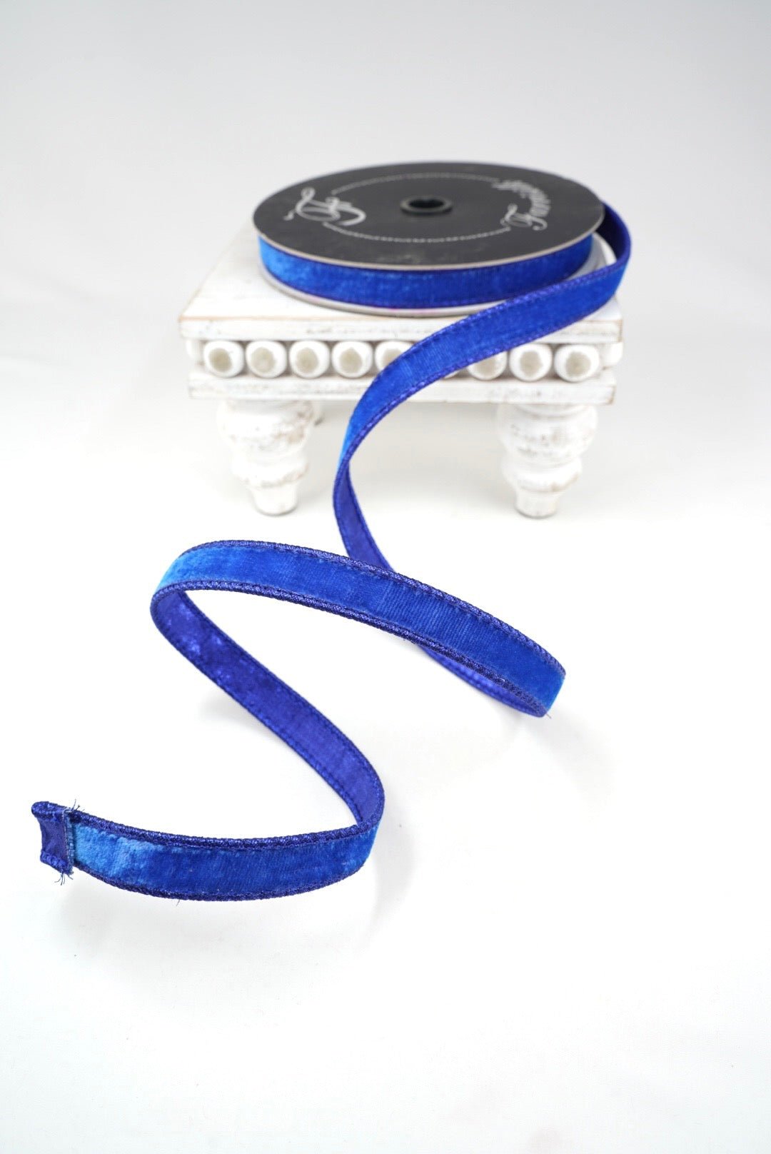Royal Blue Velvet Luster Farrisilk Wired Ribbon - .75" - Greenery MarketRibbons & TrimRV000-26