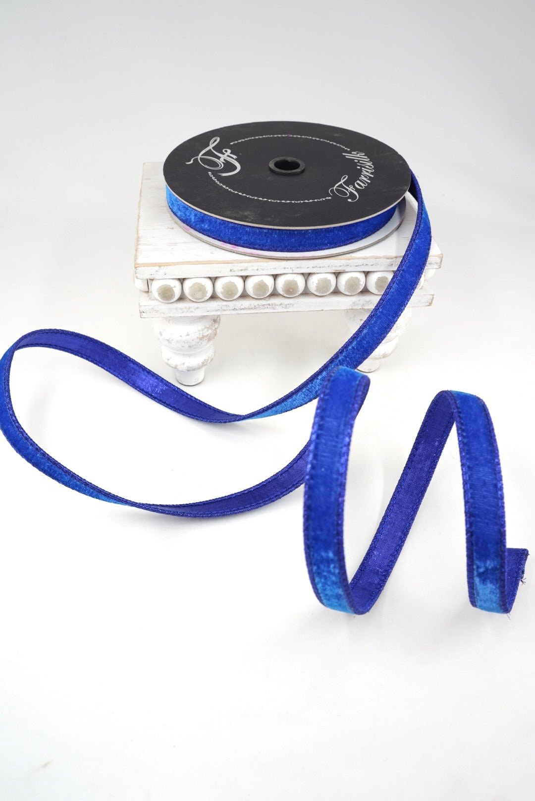 Royal Blue Velvet Luster Farrisilk Wired Ribbon - .75" - Greenery MarketRibbons & TrimRV000-26