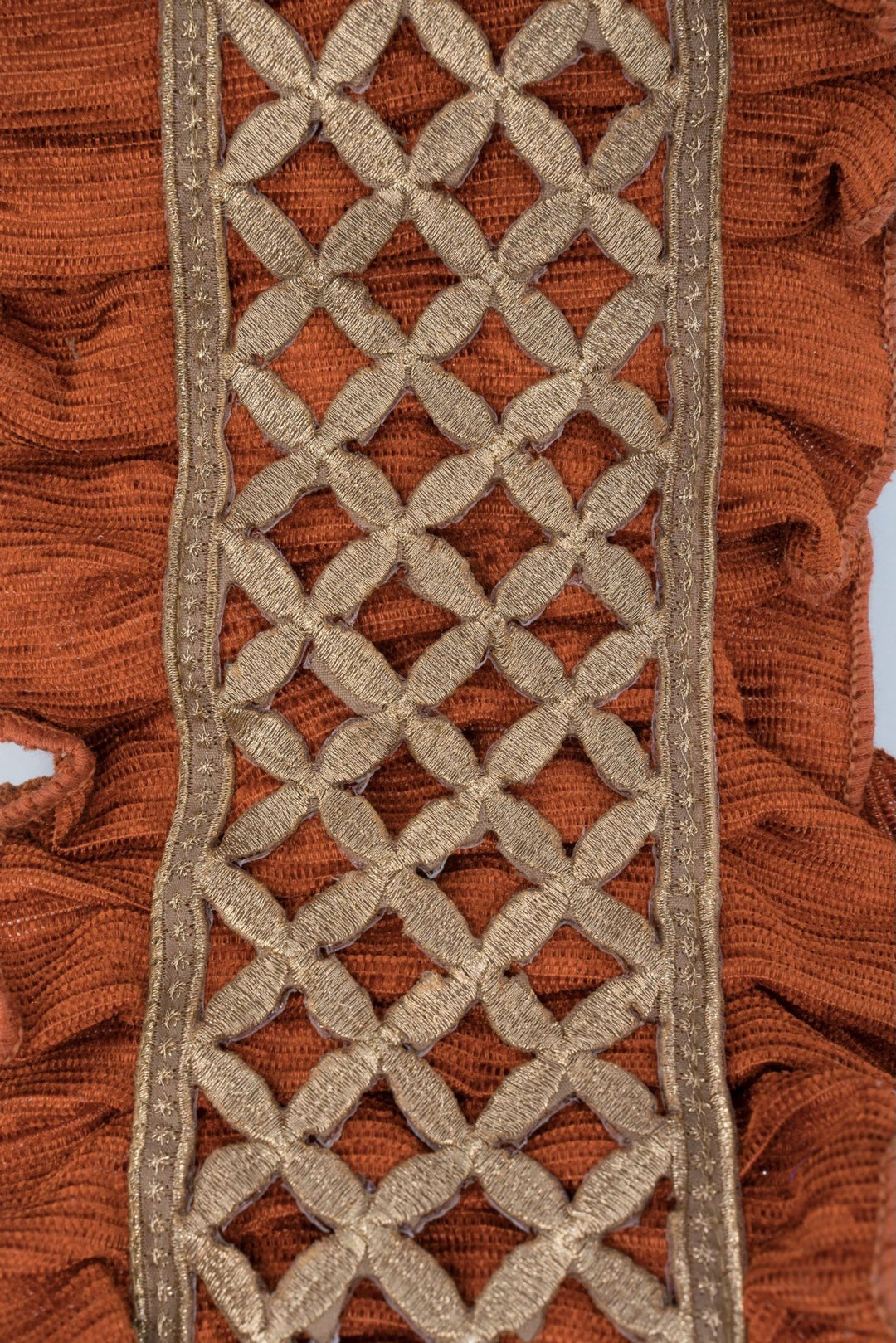 Rust & Gold Laser Cut Trim Ribbon - 6" - Greenery MarketRW9615-RU/GO