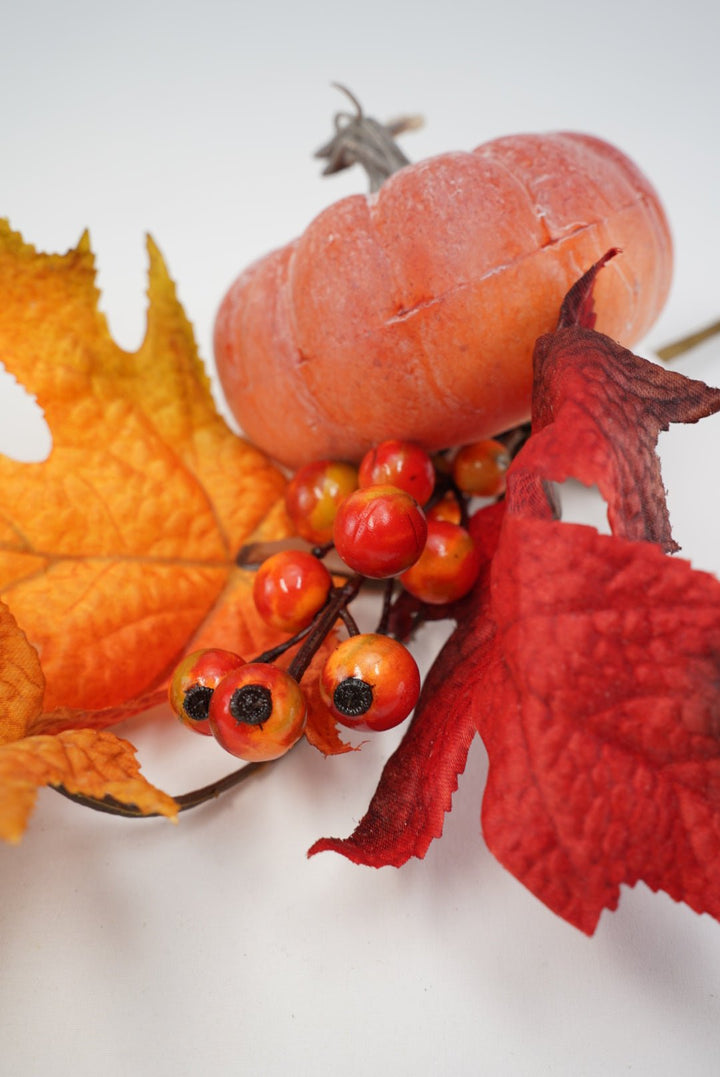 Rust Pumpkin maple leaves pick - Greenery Marketgreenery82239