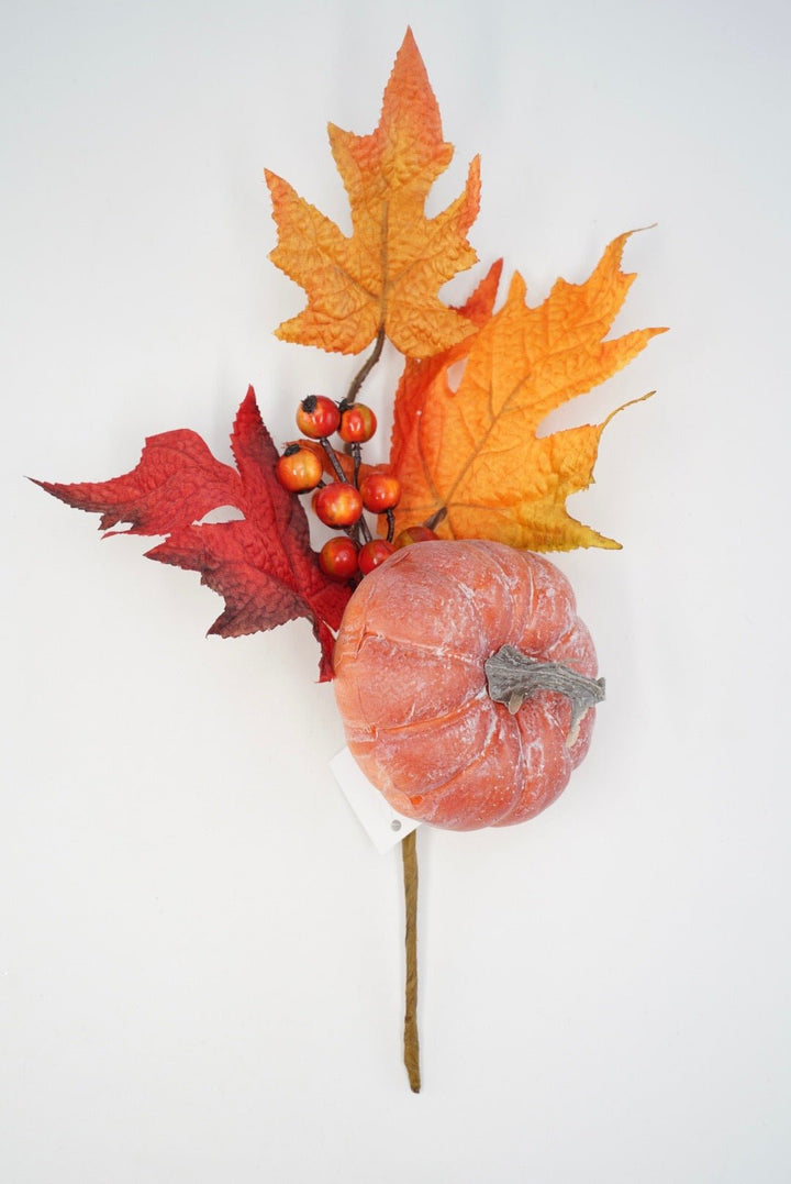 Rust Pumpkin maple leaves pick - Greenery Marketgreenery82239