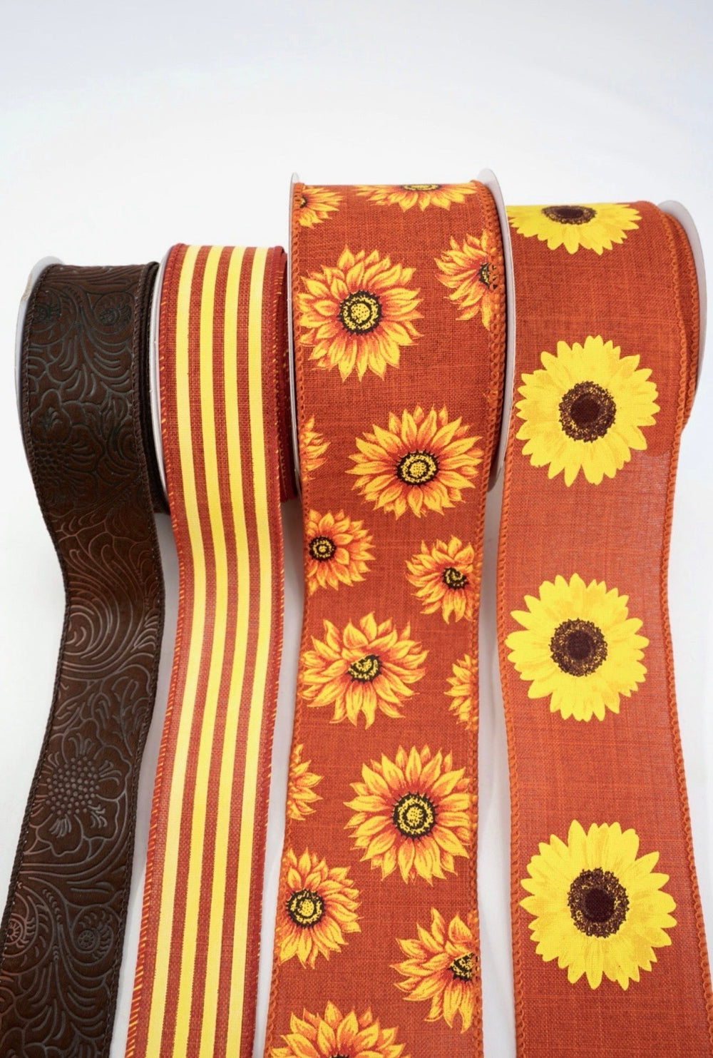 Rust Sunflower Bow Bundle x 4 Ribbons - Greenery Market