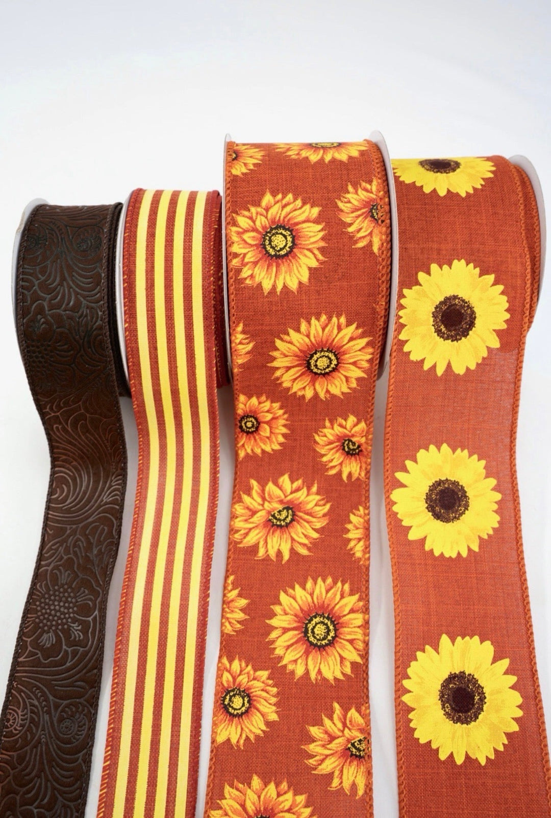 Rust Sunflower Bow Bundle x 4 Ribbons - Greenery Market