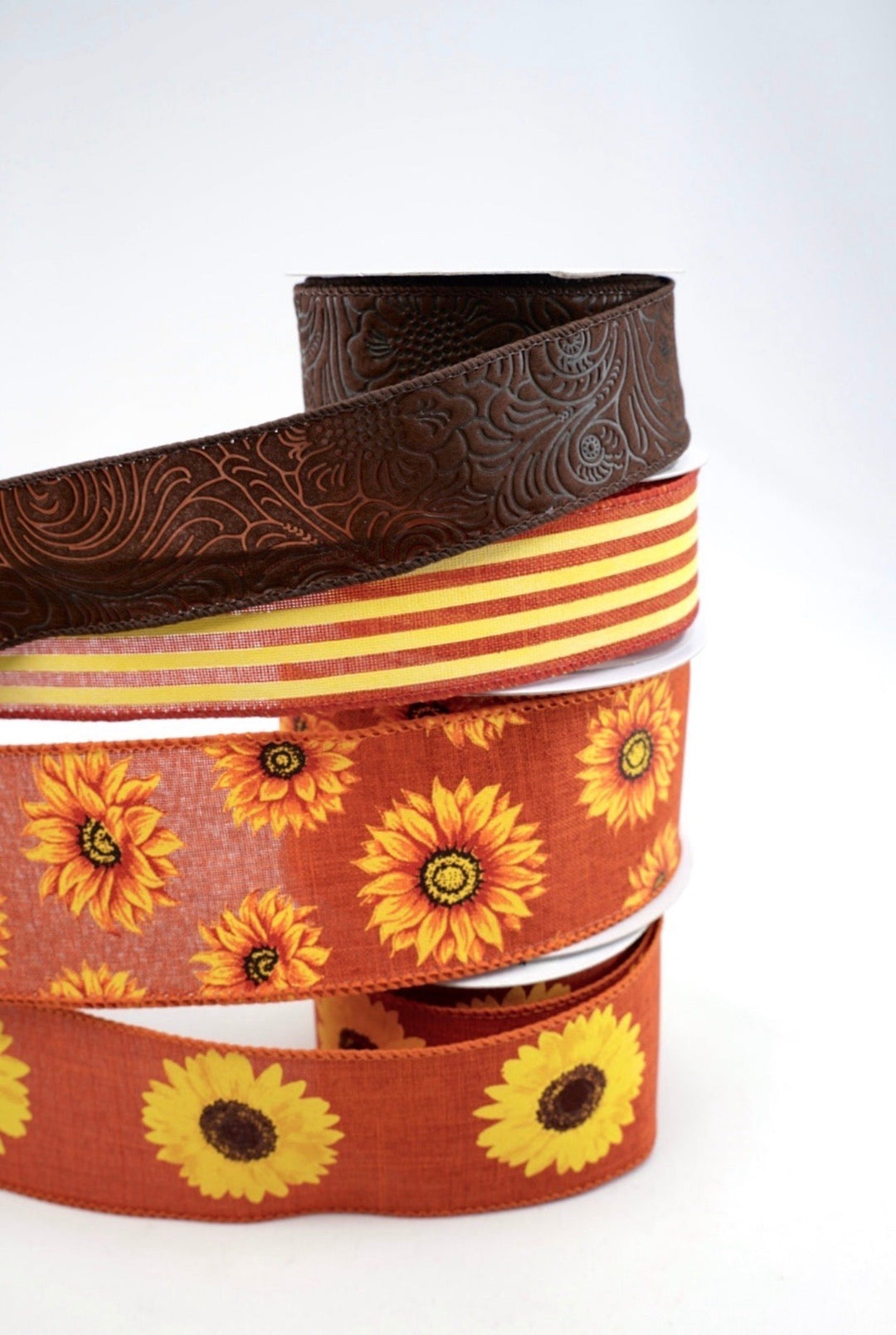 Rust Sunflower Bow Bundle x 4 Ribbons - Greenery Market