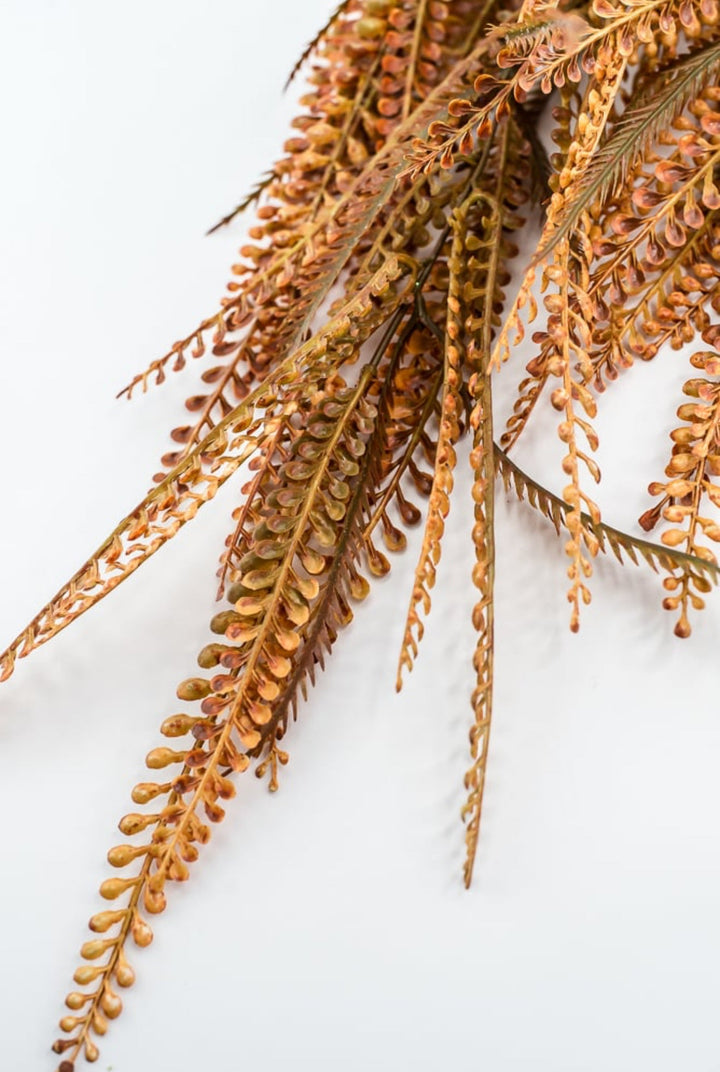 Rusty Orange Leaves Hanging Bush - Greenery Market57311OR