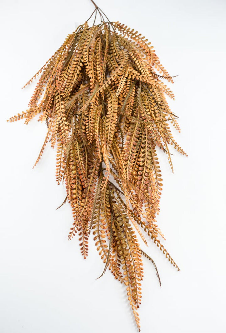 Rusty Orange Leaves Hanging Bush - Greenery Market57311OR