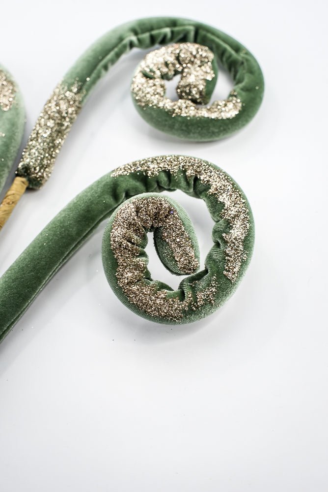 Sage Green Velvet Spiral Curly Spray - 28" - Greenery MarketSeasonal & Holiday Decorations86750SAGE