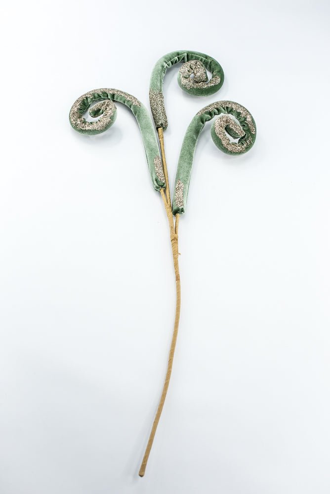 Sage Green Velvet Spiral Curly Spray - 28" - Greenery MarketSeasonal & Holiday Decorations86750SAGE