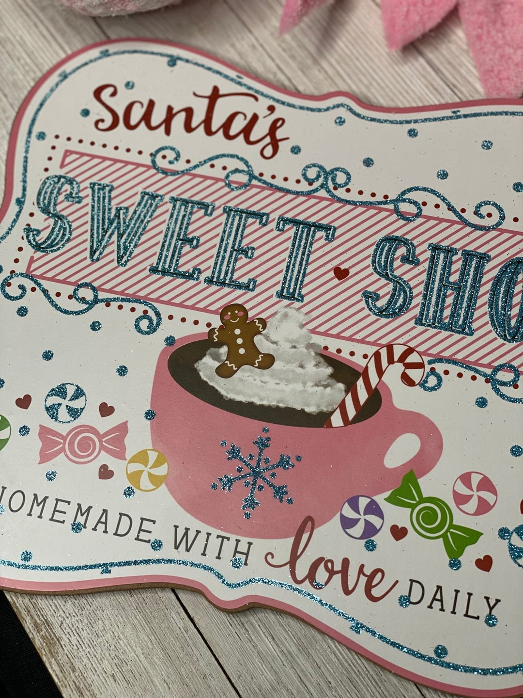 Santa’s sweet shop sign - Greenery Marketsigns for wreathsAP8855