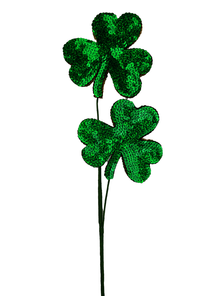Sequin Shamrock Spray - Greenery Market63746GNGD