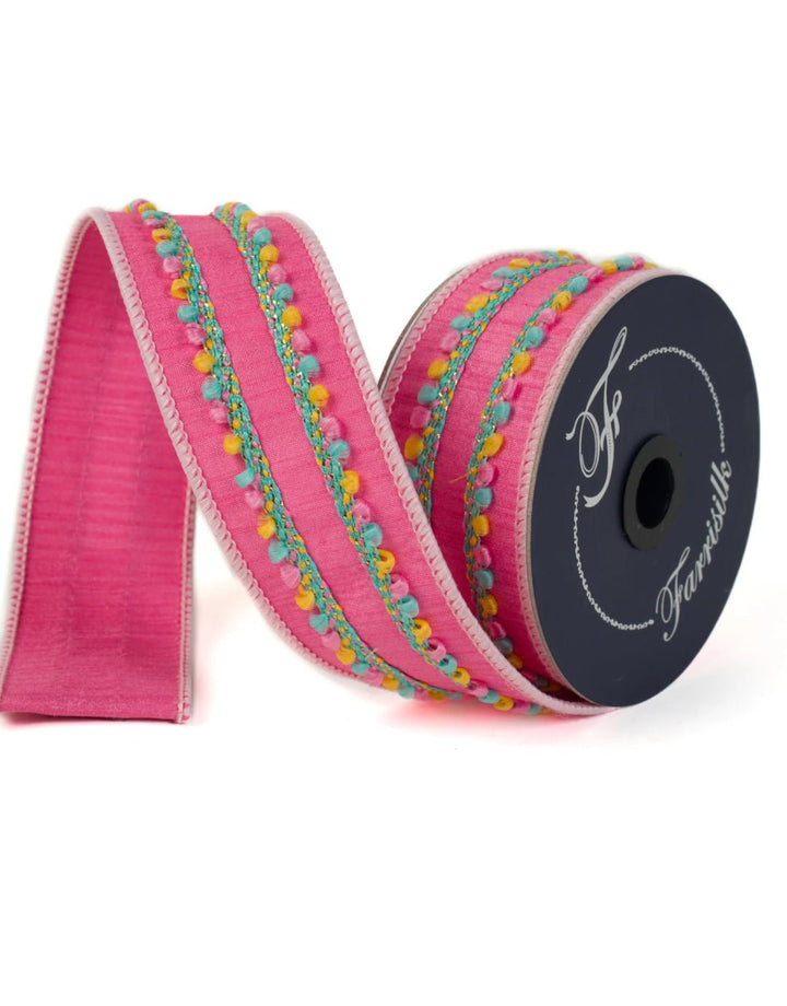 Sherbert Puffs 2” Farrisilk Wired Ribbon - Bubblegum - Greenery MarketRibbons & TrimSR110 - 74