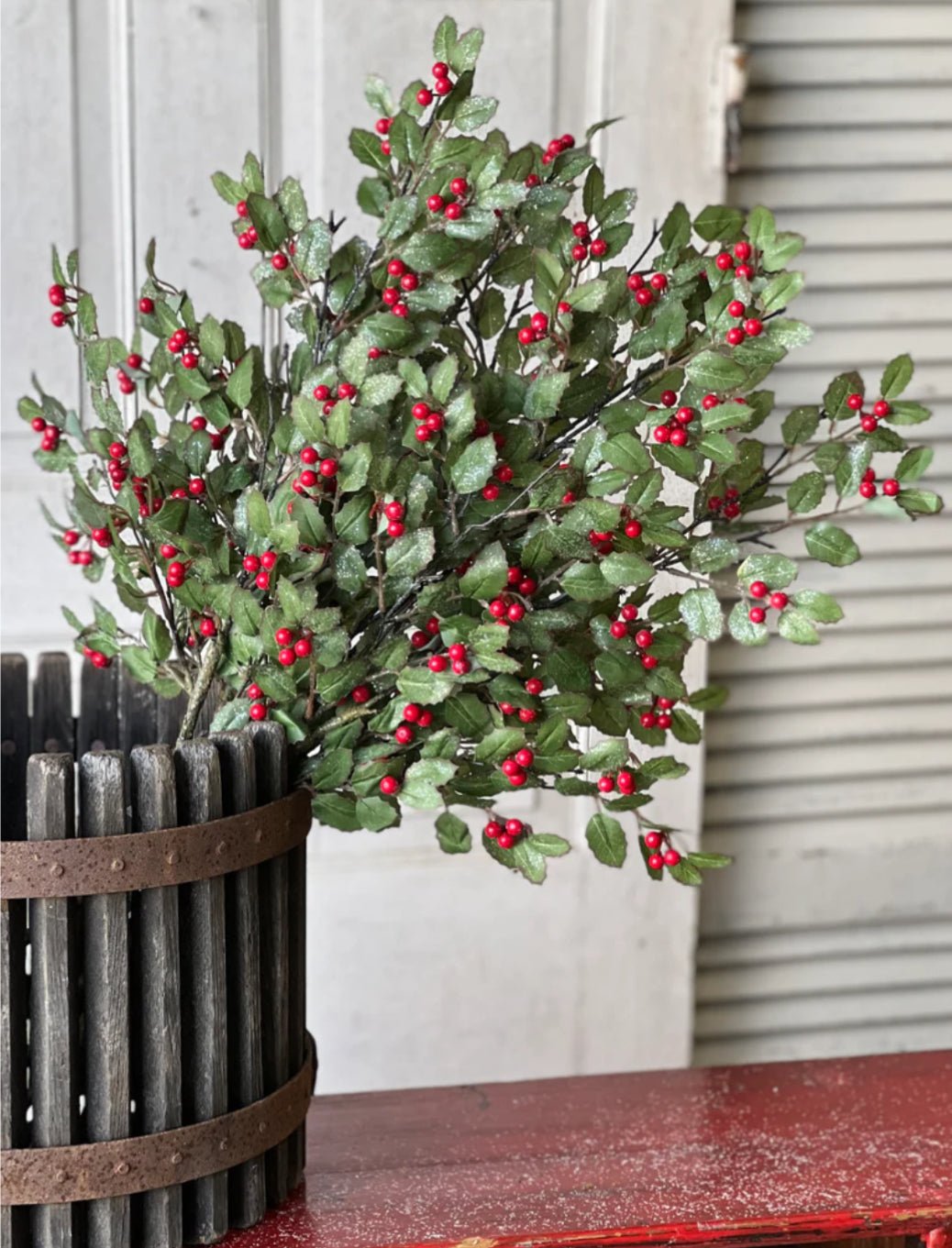 Shimmering Holly spray - single or BULK discount - Greenery MarketArtificial FloraXND2001