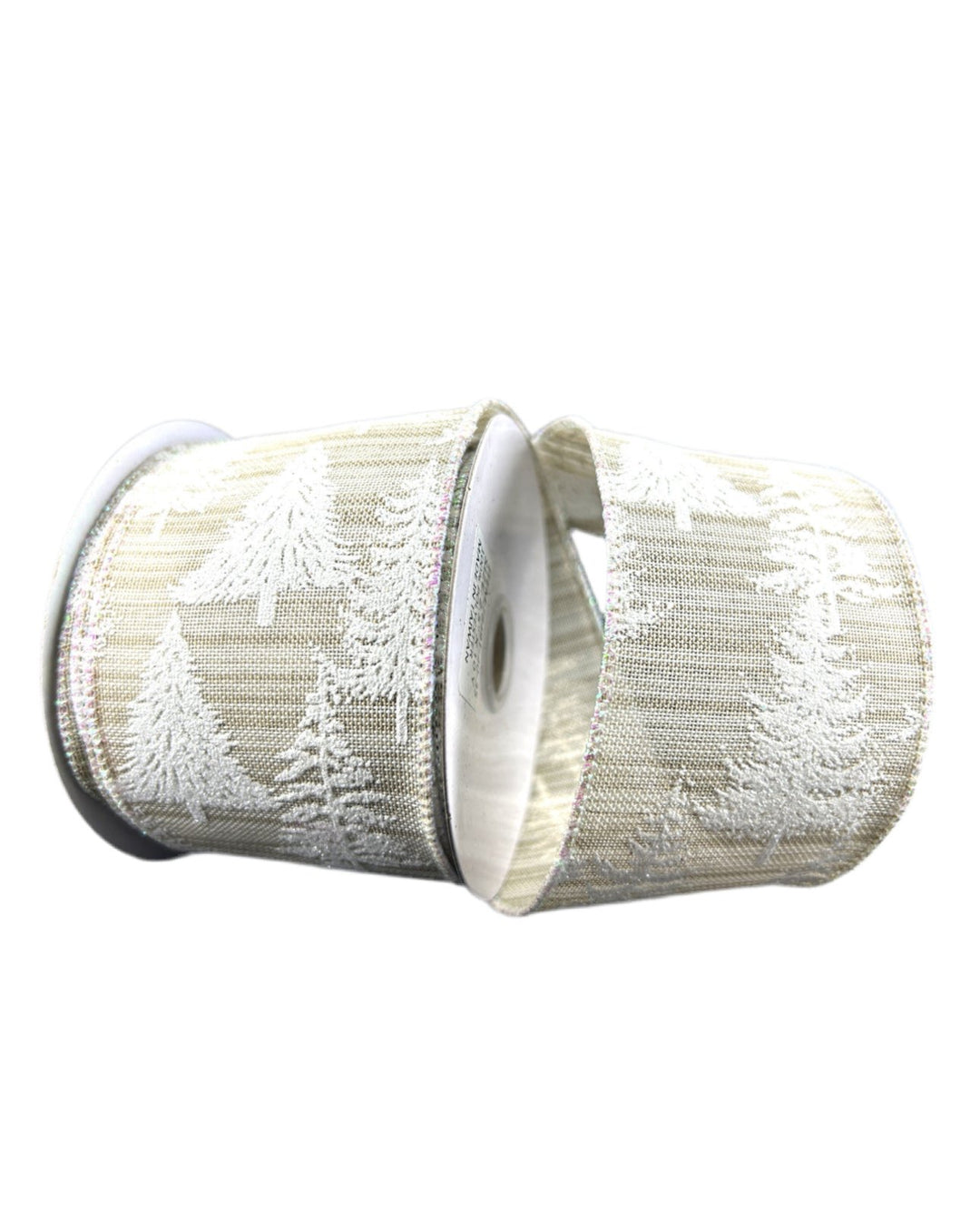 Shimmering pine trees wired ribbon , 2.5" - Greenery MarketRibbons & Trim78491 - 40 - 35