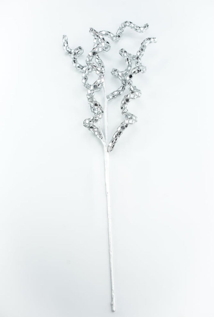 Silver Disco Curly Spray - Greenery Market86271SV