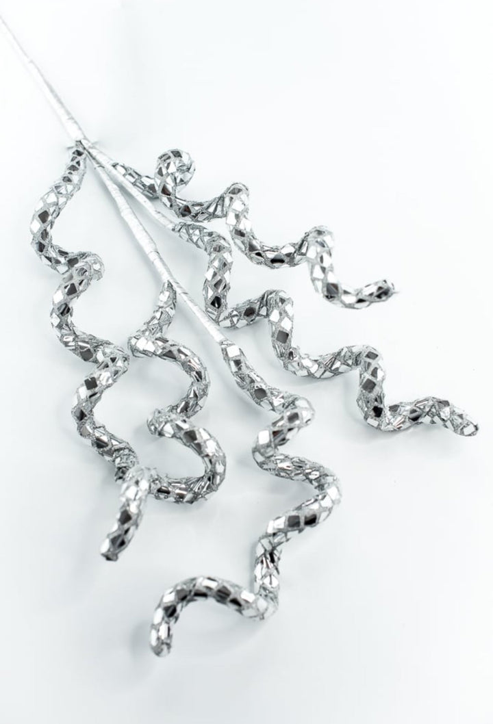 Silver Disco Curly Spray - Greenery Market86271SV