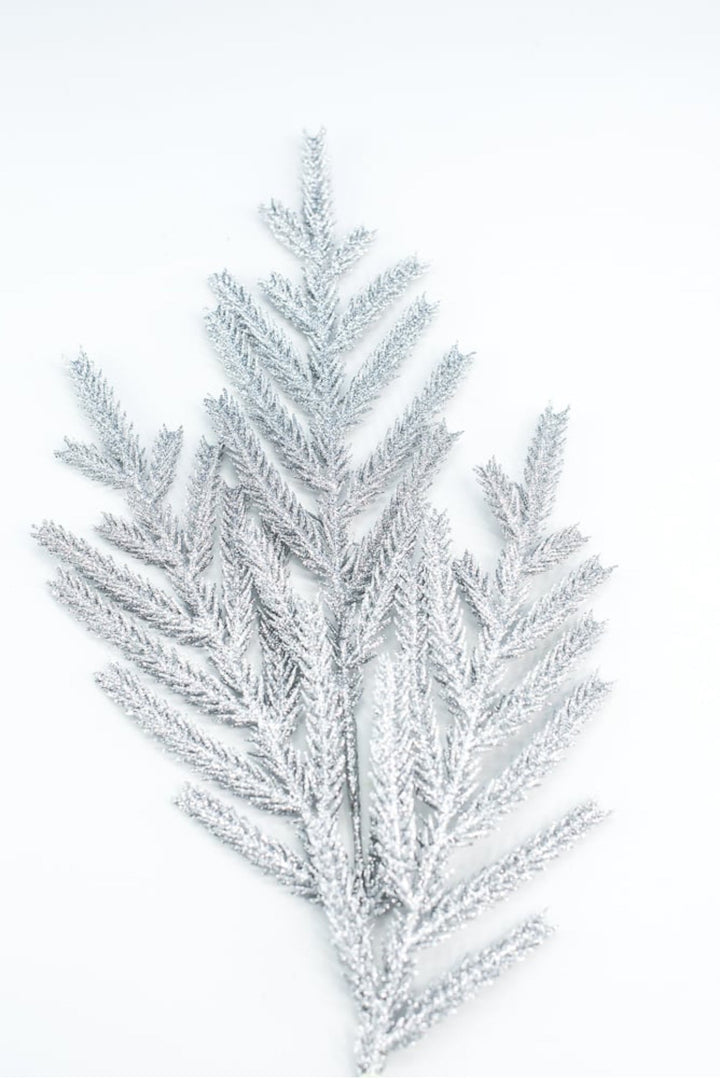 Silver glitter pine spray - Greenery MarketSeasonal & Holiday DecorationsMTX74557 SILV