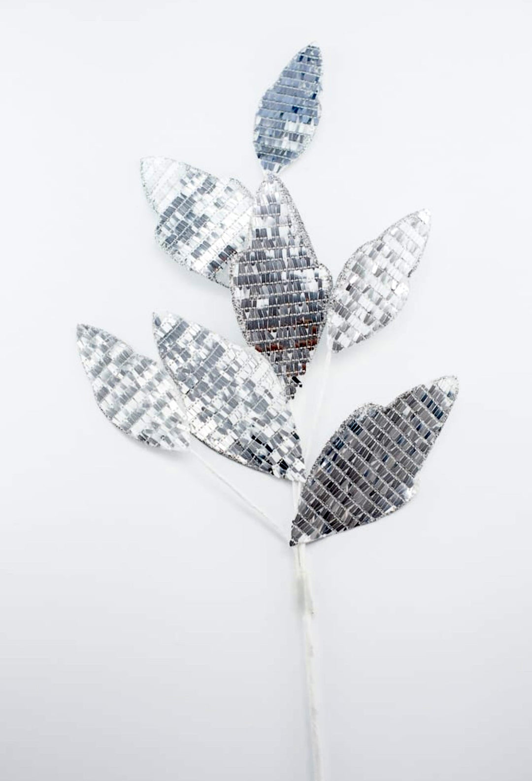 Silver mirrored leaf spray - Greenery MarketSeasonal & Holiday DecorationsMTX70416 SILV