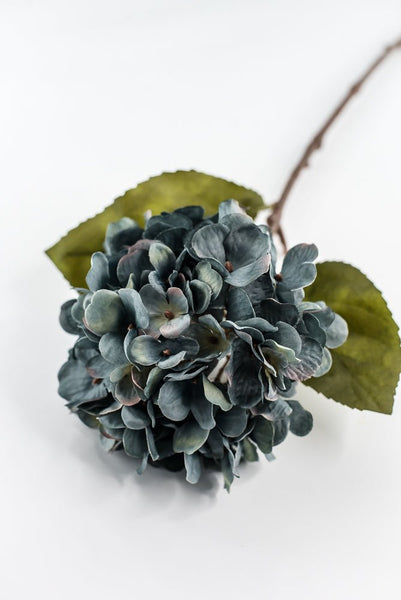 Slate Blue Grey Hydrangea Spray - 25