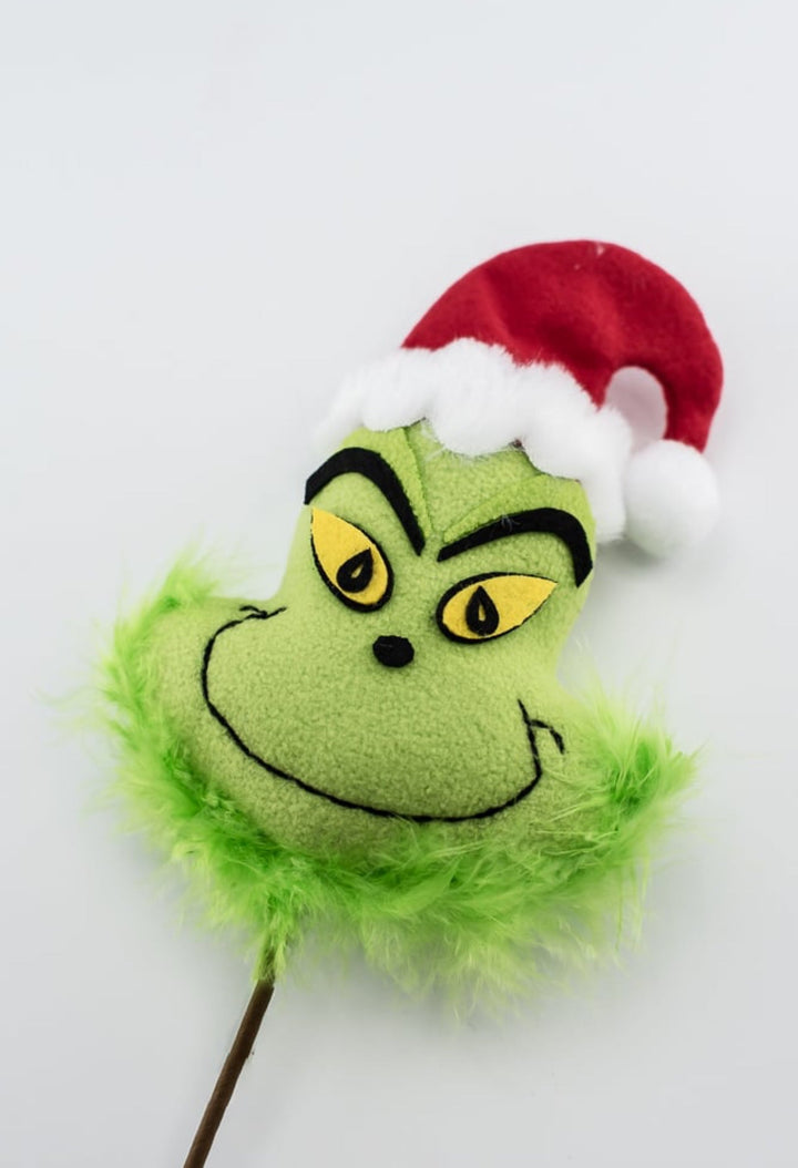 Small green fluffy monster head - Greenery MarketPicks85514RWG