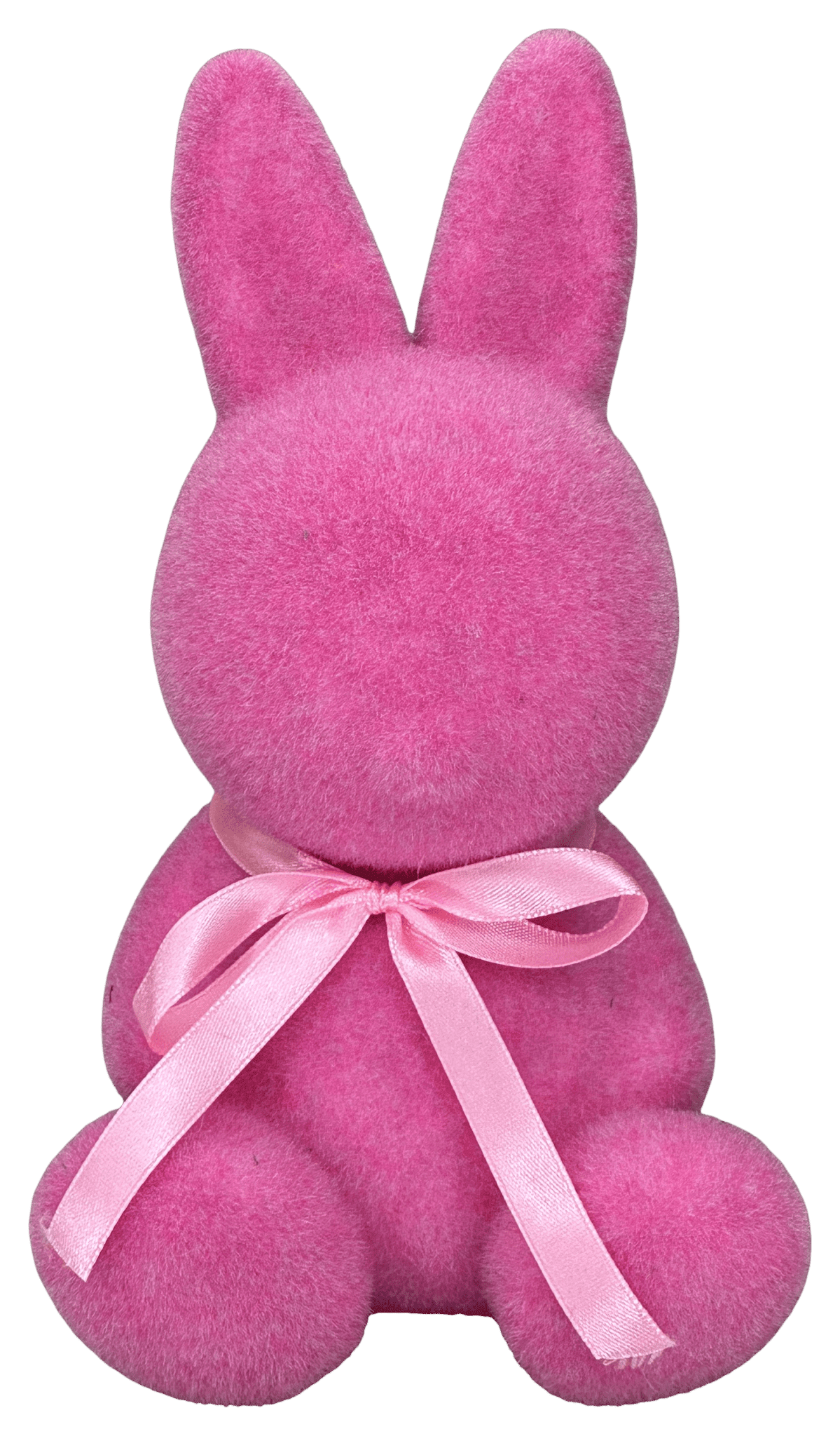 Small Pink Flocked Bunny - 8