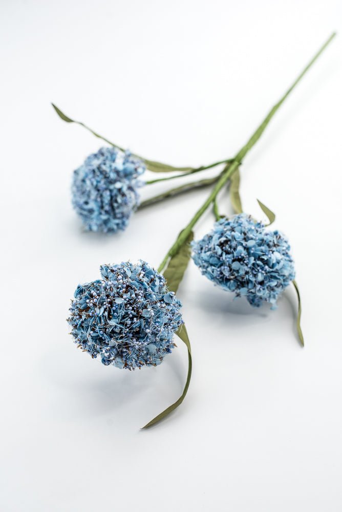 Snowball Hydrangeas Flower Spray - Blue - Greenery MarketMTF24519 BLUE