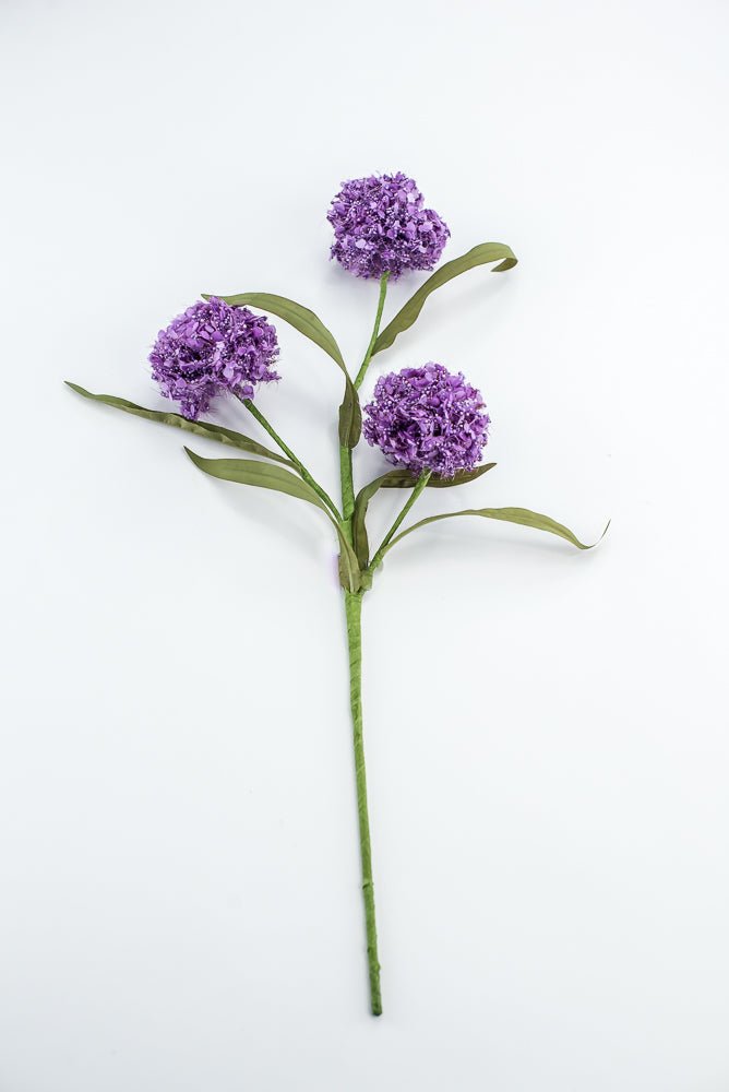 Snowball Hydrangeas Flower Spray - Purple - Greenery MarketMTF24519 LAV