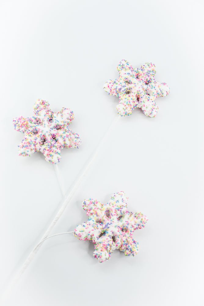 Snowflake spray with sprinkles - Greenery MarketPicks85845wt