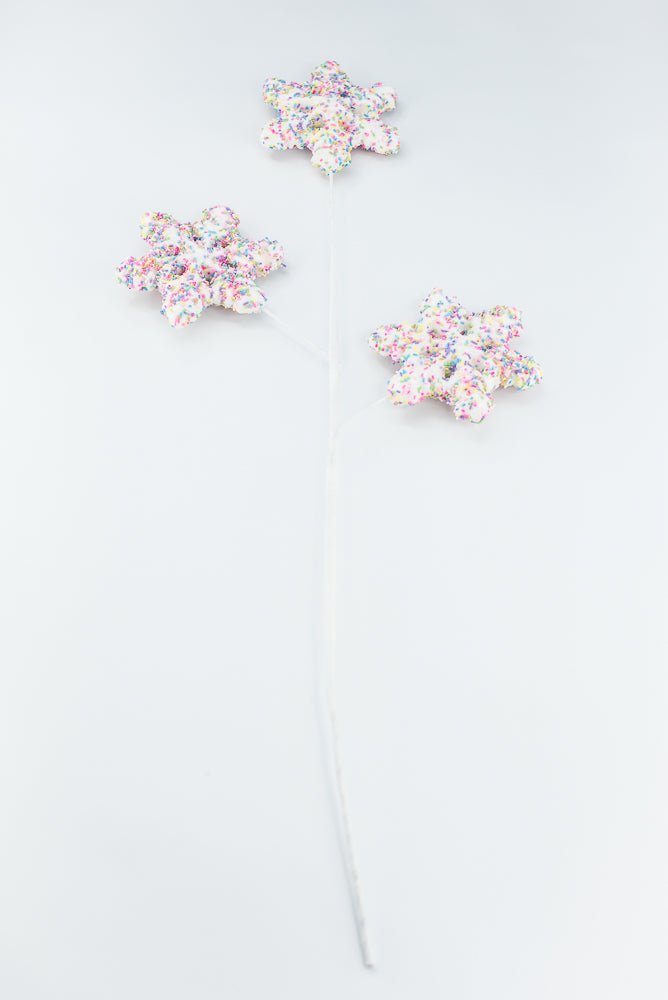 Snowflake spray with sprinkles - Greenery MarketPicks85845wt