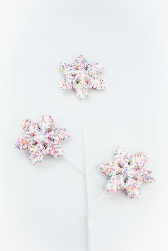 Snowflake spray with sprinkles - Greenery MarketPicks85845wt