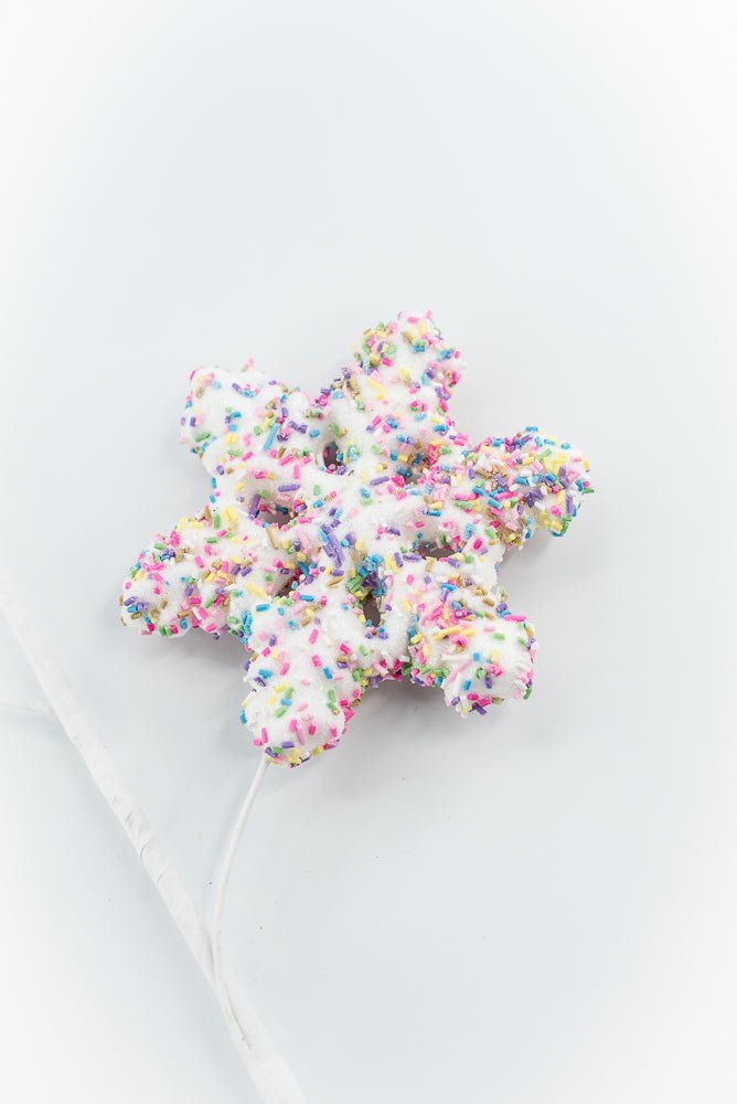Snowflake spray with sprinkles - Greenery MarketPicks85845wt