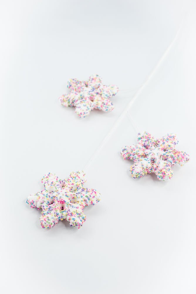 Snowflake spray with sprinkles - Greenery MarketPicks85845wt