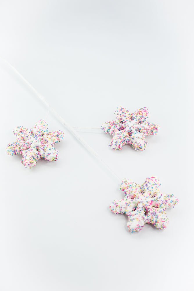 Snowflake spray with sprinkles - Greenery MarketPicks85845wt