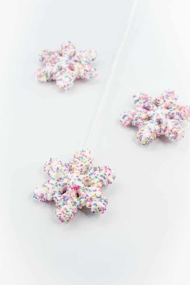 Snowflake spray with sprinkles - Greenery MarketPicks85845wt
