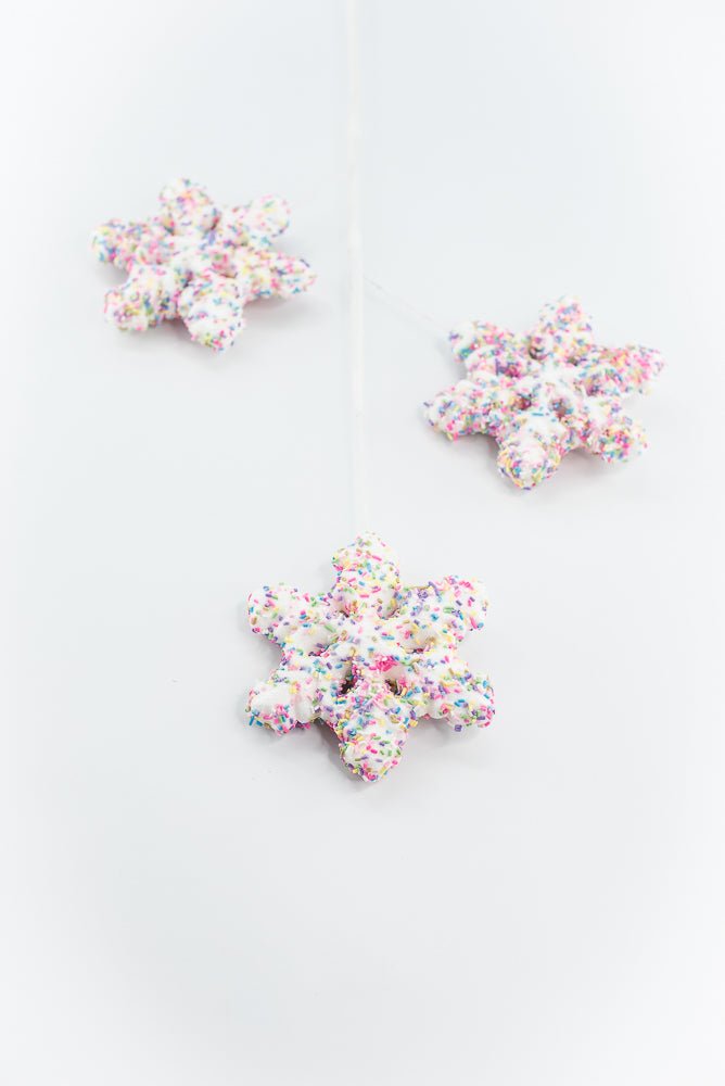 Snowflake spray with sprinkles - Greenery MarketPicks85845wt
