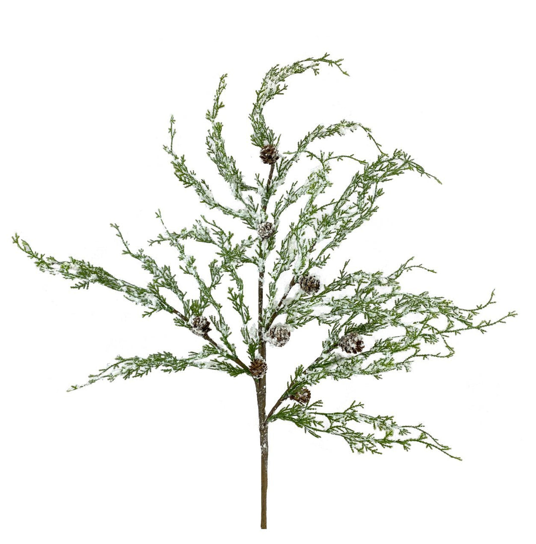 Snowy cedar and cone spray - greenery market exclusive - Greenery Marketgreenerygm3114snow