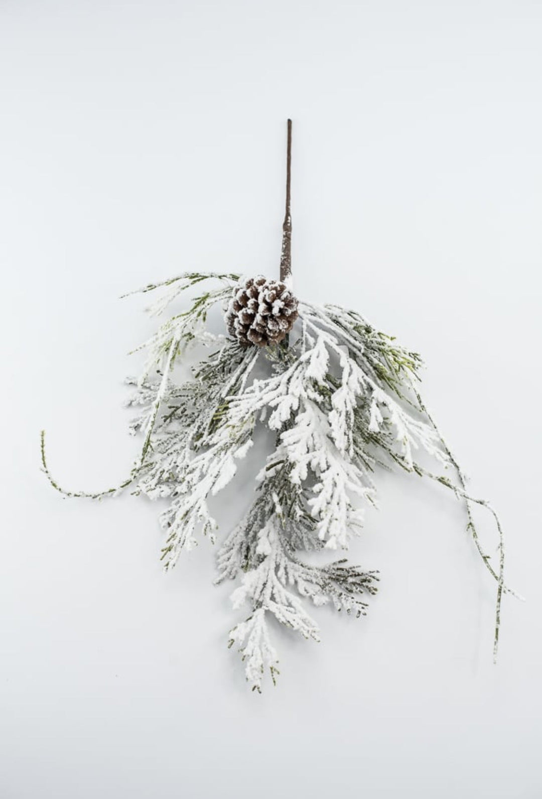 Snowy cedar and pine cone pick - Greenery MarketArtificial Flora82885