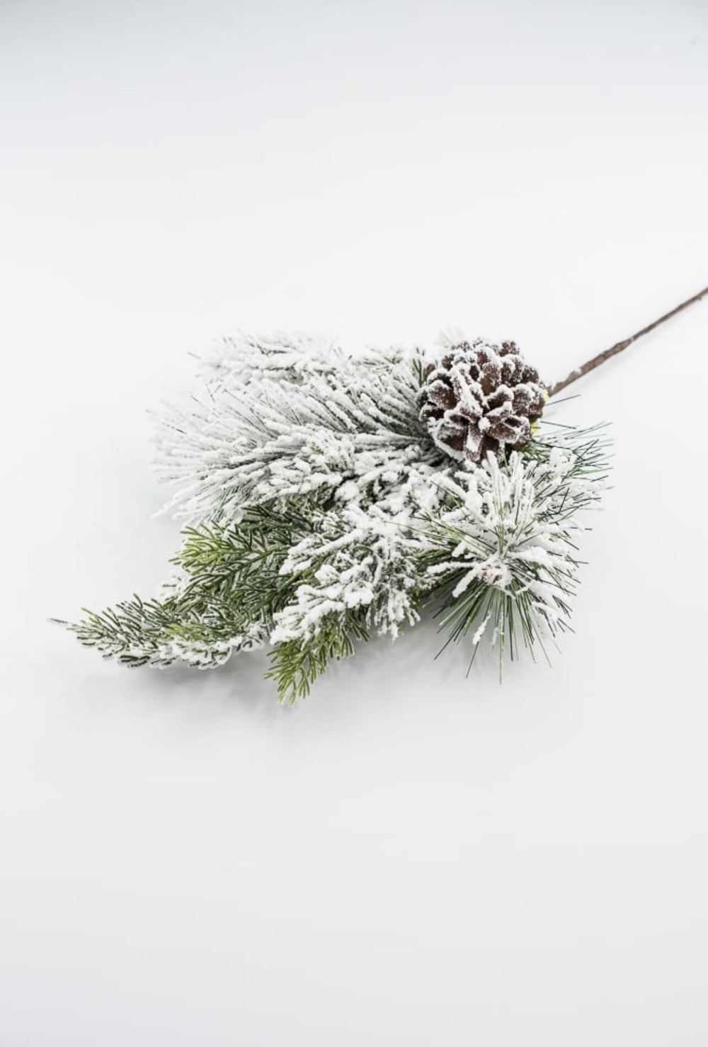 Snowy cedar, pine, and cone pick - Greenery MarketArtificial Flora86165SP18