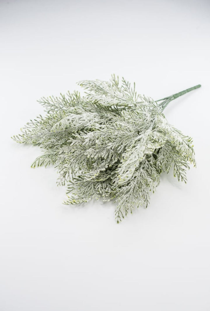 Snowy flocked cypress bush - Greenery Market83611