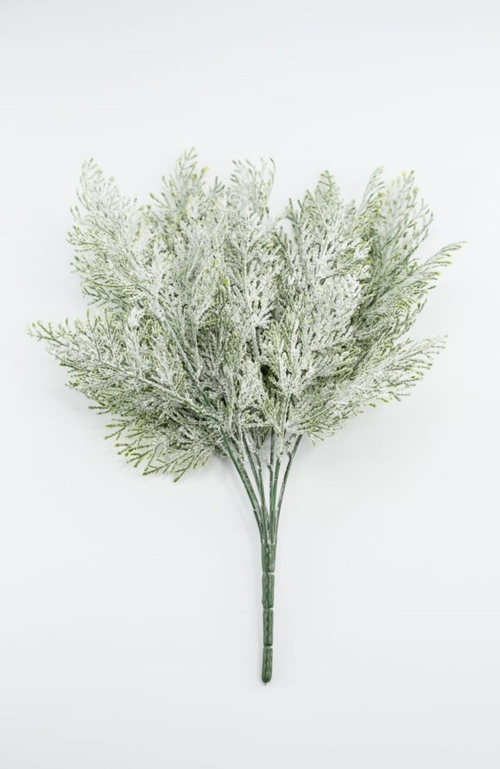 Snowy flocked cypress bush - Greenery Market83611