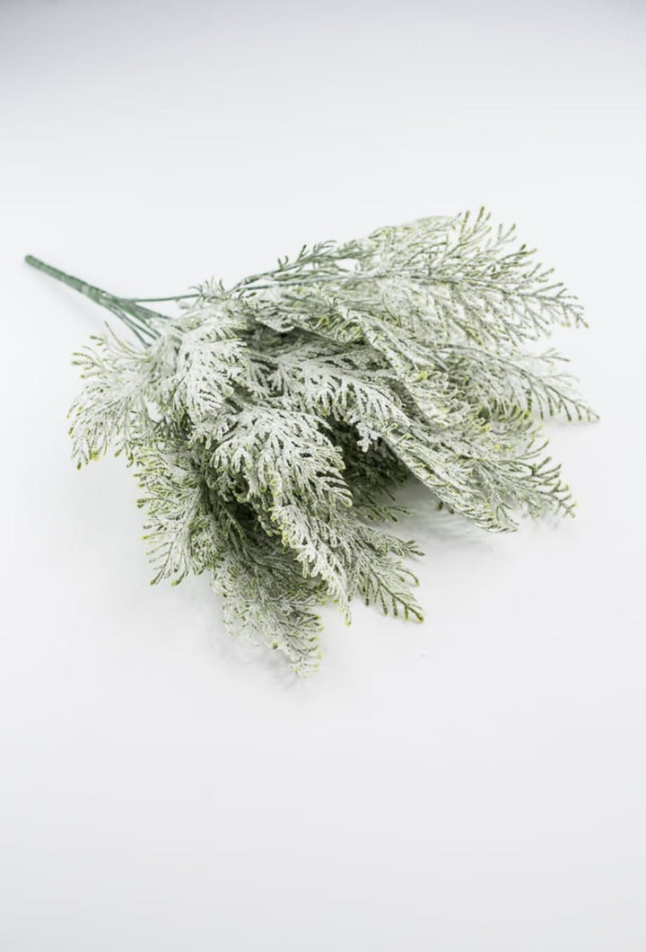 Snowy flocked cypress bush - Greenery Market83611