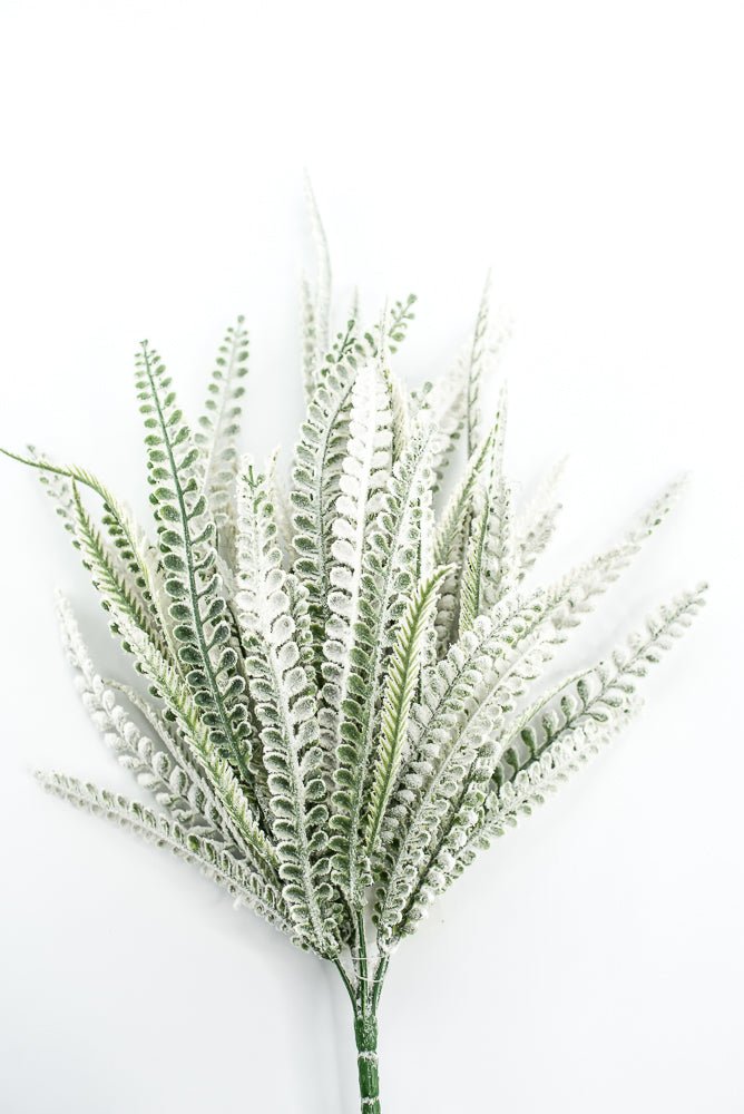 Snowy Green Plastic Leaves Bush - Greenery Market86616SNOW